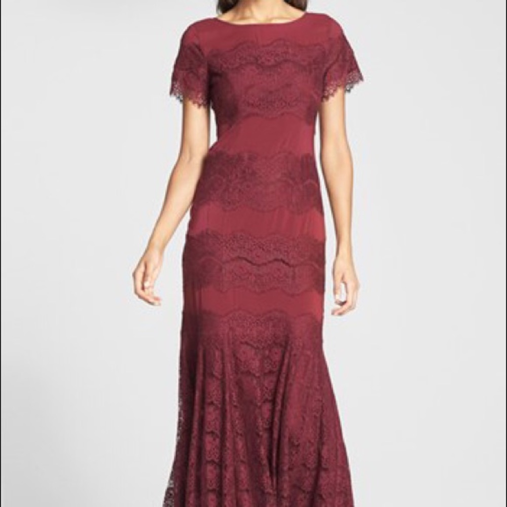 Lovely maroon lace gown